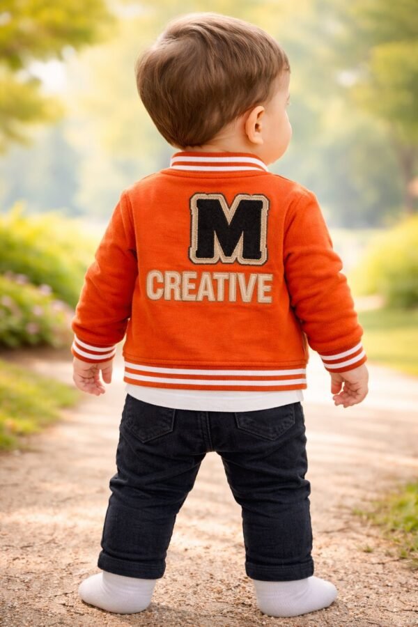 Erkek Çocuk Kolej Ceketi ve Pantolon Takımı, Renkli ve Rahat Günlük Giyim, Elastik Bel ve Fermuarlı Detaylar - Gorsel 4