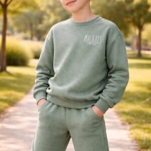 Erkek Çocuk Mackays Yazılı Yeşil Renk Eşofman Takımı