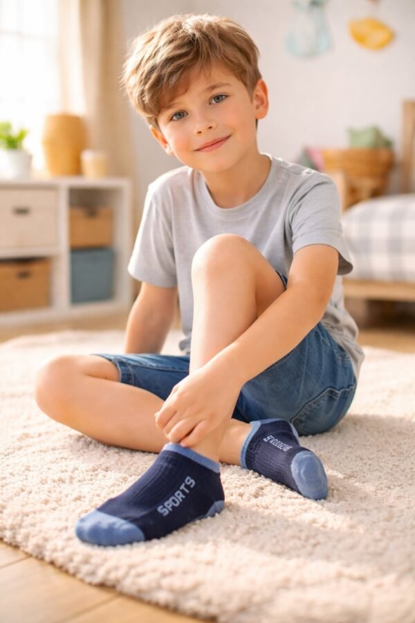 Erkek Çocuk Patik Çorap Renkli ve Yumuşak Beden Seçenekleri - Gorsel 2