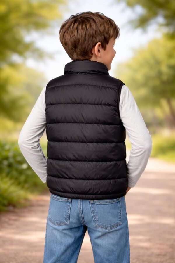 Erkek Çocuk Şişme Yelek Siyah Renk 7-10 Yaş - Erkek Çocuk Giyim - Gorsel 4