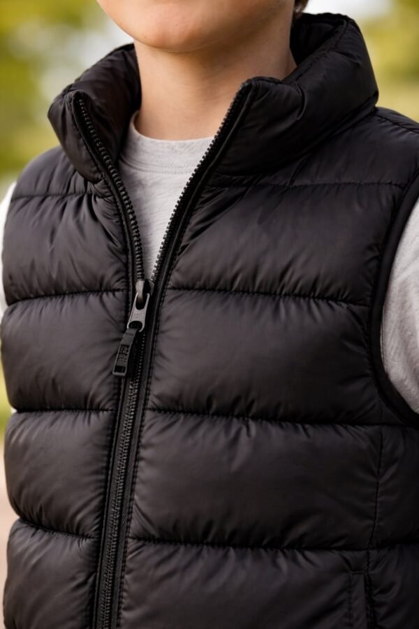 Erkek Çocuk Şişme Yelek Siyah Renk 7-10 Yaş - Erkek Çocuk Giyim - Gorsel 3