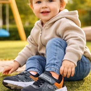 Erkek Çocuk Spor Ayakkabı Siyah Beden 31-35 Kaymaz Taban - Çocuk Ayakkabıları