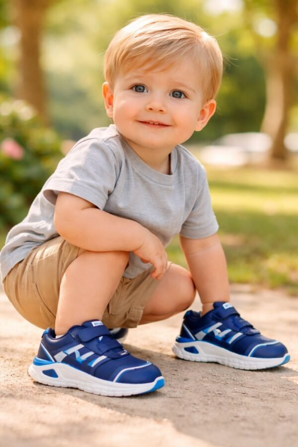 Erkek Çocuk Spor Ayakkabı çeşitli renklerde rahat ve kaymaz tabanlı - Gorsel 2