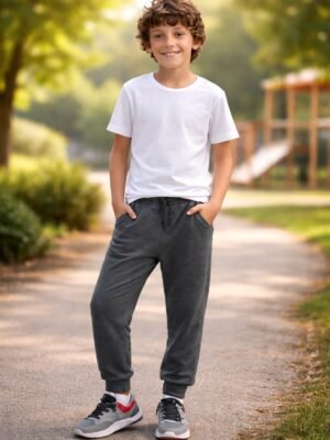 Erkek Çocuk Spor Eşofman Altı - Pamuklu, Renkli, Rahat Kesim