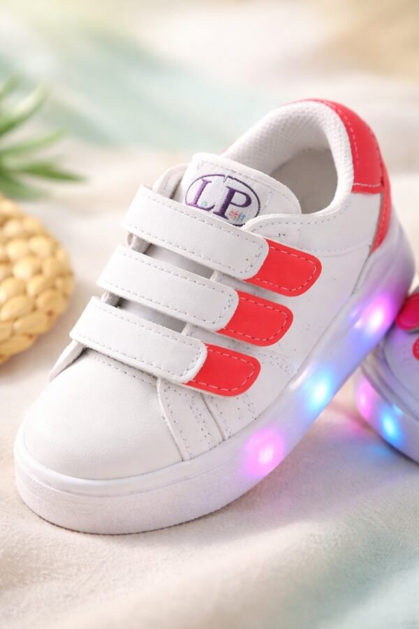 Işıklı Çocuk Spor Ayakkabısı Mor Renkli Sentetik Deri Kız Çocuk Ayakkabısı - Gorsel 3