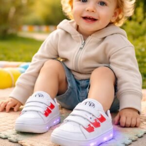 Işıklı Çocuk Spor Ayakkabısı Mor Renkli Sentetik Deri Kız Çocuk Ayakkabısı