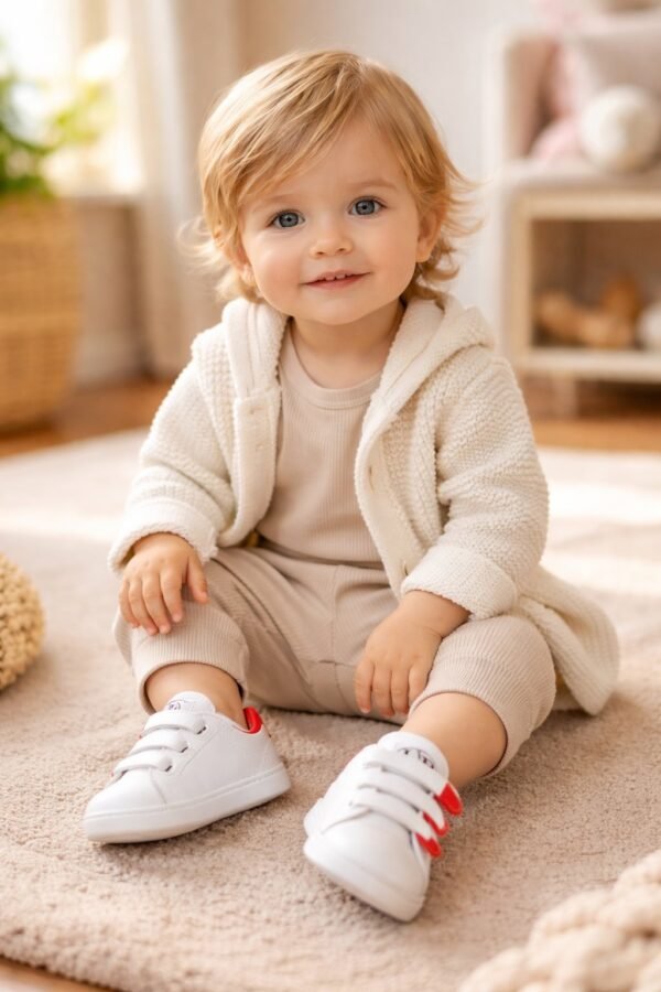 Işıklı Çocuk Spor Ayakkabısı Mor Renkli Sentetik Deri Kız Çocuk Ayakkabısı - Gorsel 2