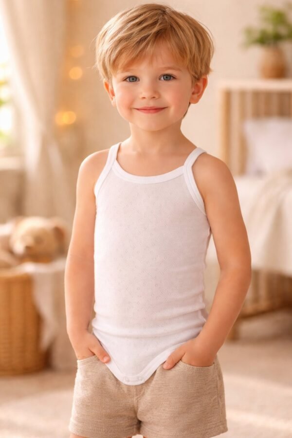 Jacquard Desenli Bebek Askılı Body Çıtçıtlı Yenidoğan Kıyafeti - Gorsel 2