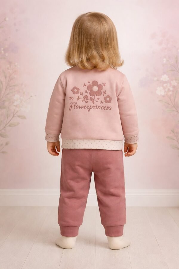 Kız Bebek Flowerprincess Yazili Kolej Ceketli 3 Parca Takim, rahat ve şık bebek giyim - Gorsel 4