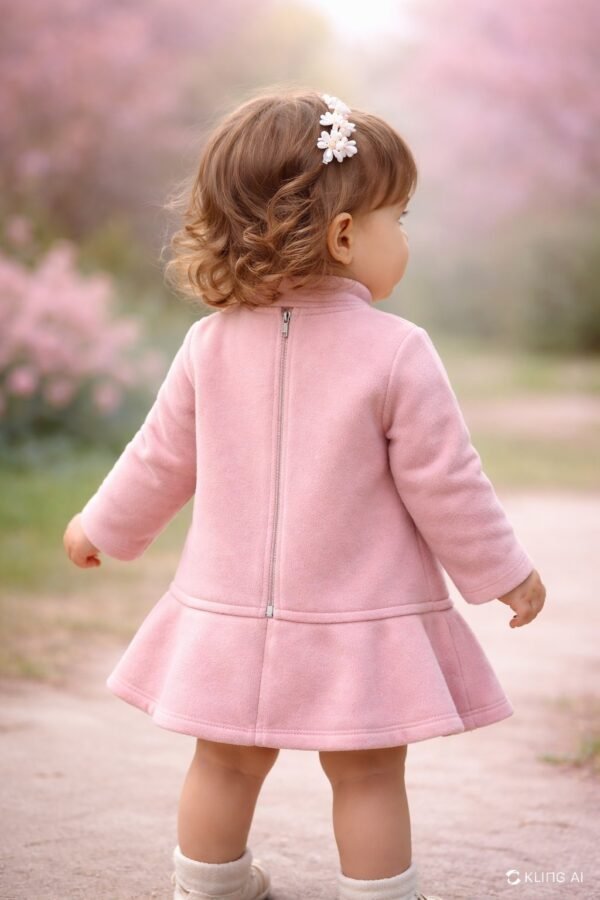 Kız Bebek Hırka Pembe Fermuarlı Günlük Kullanım Bebek Giyim - Gorsel 4