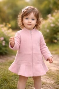 Kız Bebek Hırka | Pembe | Fermuarlı | 6 - 9 - 12 - 18 Ay