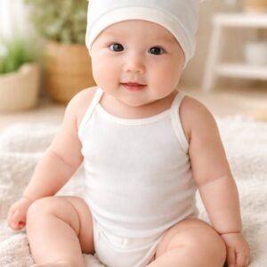 Kız Bebek İnce Askılı Cıtcıtlı Zıbın Bady, Günlük Bebek Giyim, Konfor ve Şıklık