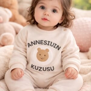 Kız Bebek Tulum Krem Renkli ve Rahat Beden Seçenekleri ile