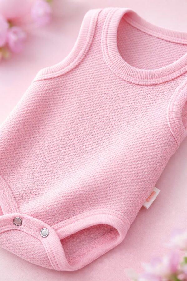 Kız Bebek Zıbın Sıfır Kol Çıtçıtlı Bebek Body 1-9 Ay rahat ve dayanıklı - Gorsel 3