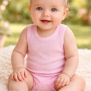 Kız Bebek Zıbın Sıfır Kol Çıtçıtlı Bebek Body 1-9 Ay rahat ve dayanıklı