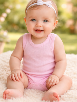 Kız Bebek Zıbın Sıfır Kol Çıtçıtlı Bebek Body 1-9 Ay rahat ve dayanıklı