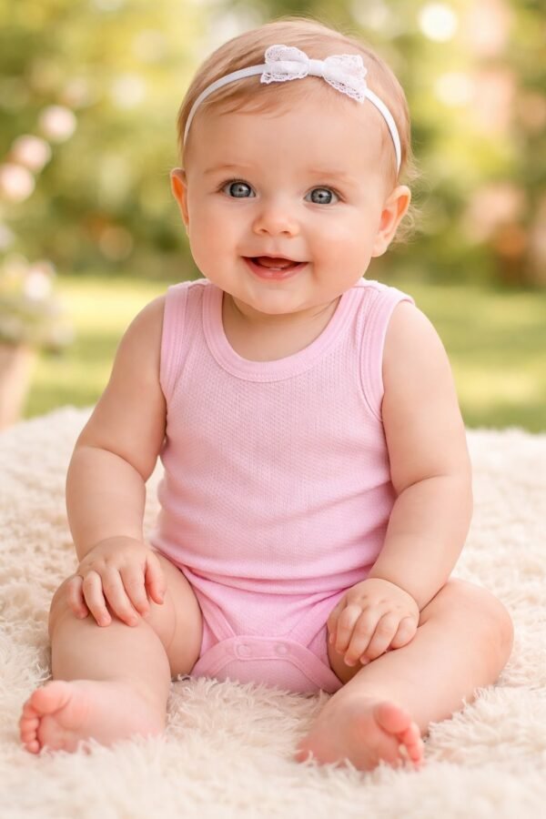 Kız Bebek Zıbın Sıfır Kol Çıtçıtlı Bebek Body 1-9 Ay rahat ve dayanıklı