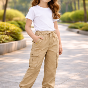 Kız Çocuk Pantolon Kadife Bel Bağcıklı Cepli Bilek Lastikli rahatlık ve şıklık sağlar