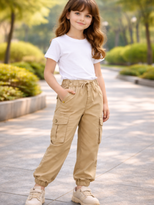 Kız Çocuk Pantolon Kadife Bel Bağcıklı Cepli Bilek Lastikli rahatlık ve şıklık sağlar