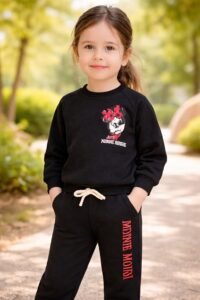 Kız Çocuk Mickey Mouse Baskılı Eşofman Takımı