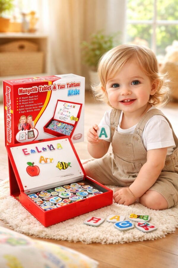 Manyetik Alfabe Seti - Eğitici Çocuk Oyuncakları renkli ve dayanıklı - Gorsel 2