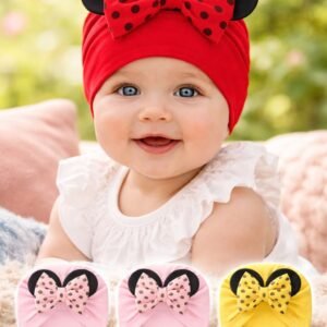 Mickey Mouse Desenli Kız Çocuk Penye Bone