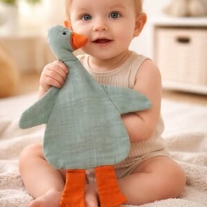 Müslin Kumaş Ördek Uyku Arkadaşı Unisex - Doğal ve Rahat Bebek Uyku Oyuncakları