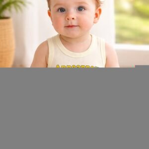 Krem Renk Sıfır Kollu Bebek Body Çıtçıtlı Günlük Giyim