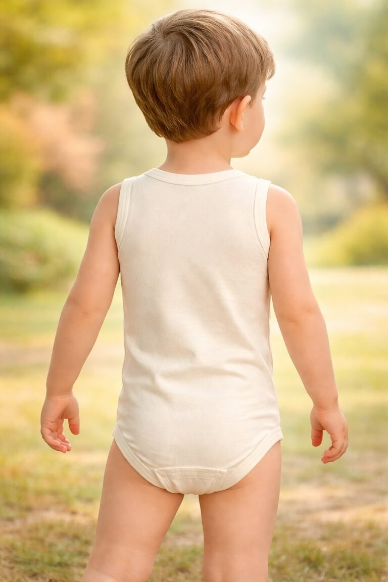 Unisex Teyzem Beni Çok Seviyor Yazılı Sıfır Kollu Bebek Body, Krem, rahat ve hareketli - Gorsel 4