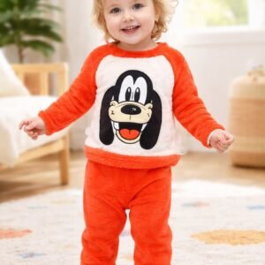 Kalın Dokulu Bebek Takım Uzun Kollu Renkli 6-18 Ay Erkek Bebek Giyim