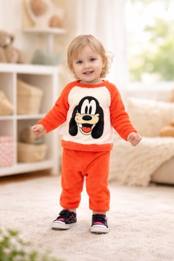 Kalın Dokulu Bebek Takım Uzun Kollu Renkli 6-18 Ay Erkek Bebek Giyim - Gorsel 2