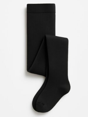 Termal Siyah Kız Çocuk Külotlu Çorap - Almira Bebek