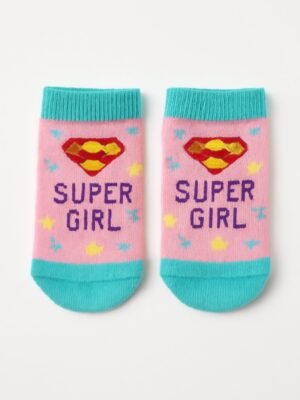 Kız Bebek Patik Çorap Baskılı Renkli ve Yumuşak Bebek Çorapları