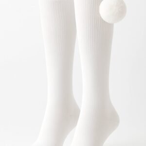 Bebek kız çorapları, ponpon detaylı golf modeli, rahat ve şık, çeşitli renk ve beden seçenekleri