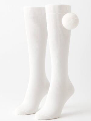 Bebek kız çorapları, ponpon detaylı golf modeli, rahat ve şık, çeşitli renk ve beden seçenekleri