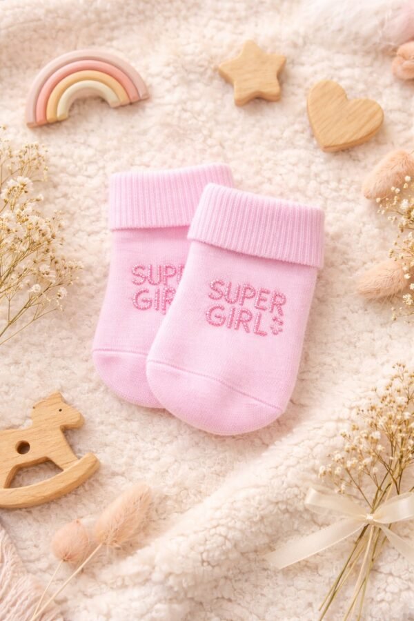 Kız Bebek Patik Çorap Baskılı Renkli ve Yumuşak Bebek Çorapları - Gorsel 3