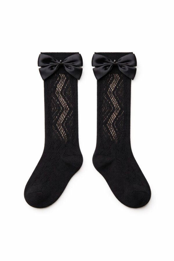 Kız Çocuk Kurdelalı File Çorap Renkli ve Zarif Tasarım, hareket özgürlüğü sağlayan çocuk çorapları - Gorsel 2