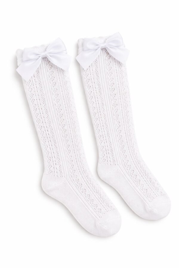 Kız Çocuk Fiyonklu Golf File Çorap şık detaylı renkli ve rahat - Gorsel 2