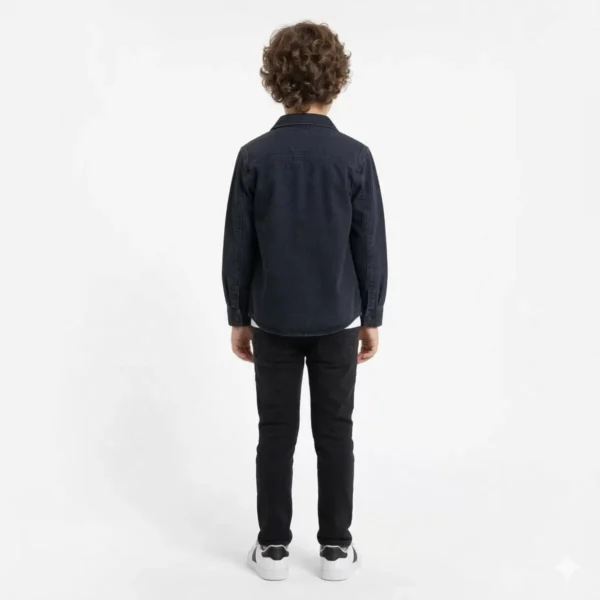 Erkek Çocuk Gemunio Baskılı -keten Gömlekli 2li Takım - 3. görsel