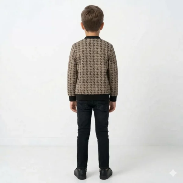 Erkek Çocuk Strong Baskılı -uzun Kol Tişört- Fermuarlı Hırkalı- Kot Pantolon Takım - 3. görsel