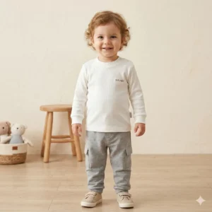 Unisex Uzun Kollu-bisiklet Yaka-pamuklu-fitilli Bady