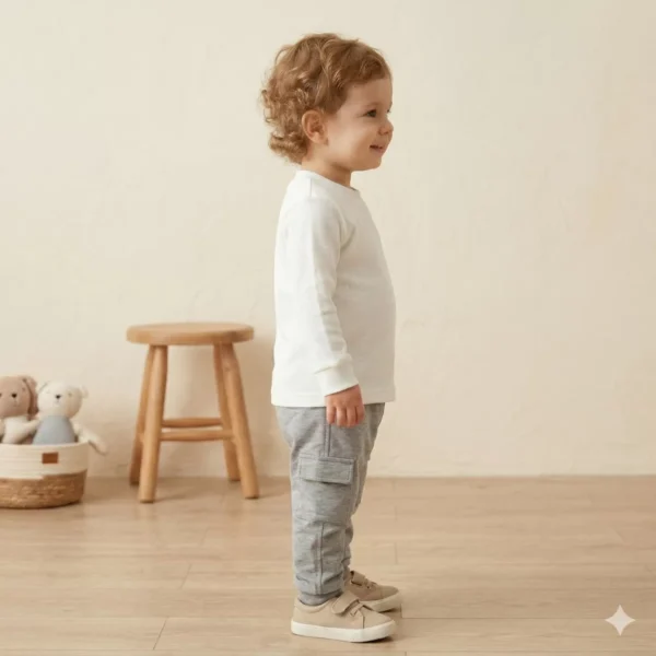 Unisex Uzun Kollu-bisiklet Yaka-pamuklu-fitilli Bady - 2. görsel