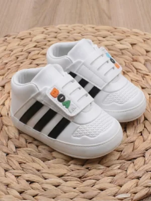 Ünisex Çizgili- Cırtcırtlı- Ayakkabı - Almira Bebek