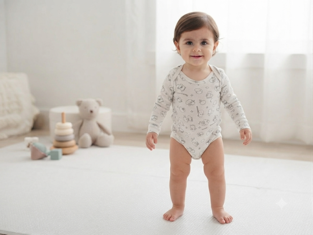 Unisex Kuzucuk Baskılı Uzun Kollu Pamuklu Çıtçıtlı Bady