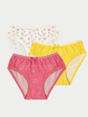 Kız Çocuk 3 ' Lü Desenli Slip - Almira Bebek