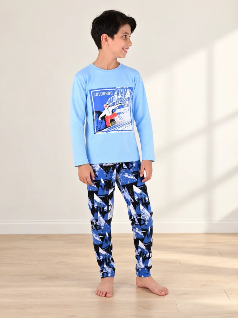 Erkek Çocuk Colarado Yazılı Uzun Kollu Pijama takımı - Alternatif ürün görünümü - Almira Bebek