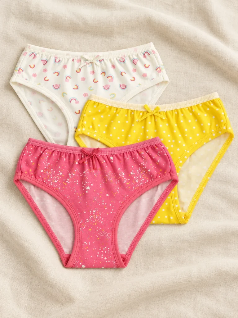 Kız Çocuk Desenli 3 ' Lü Slip
