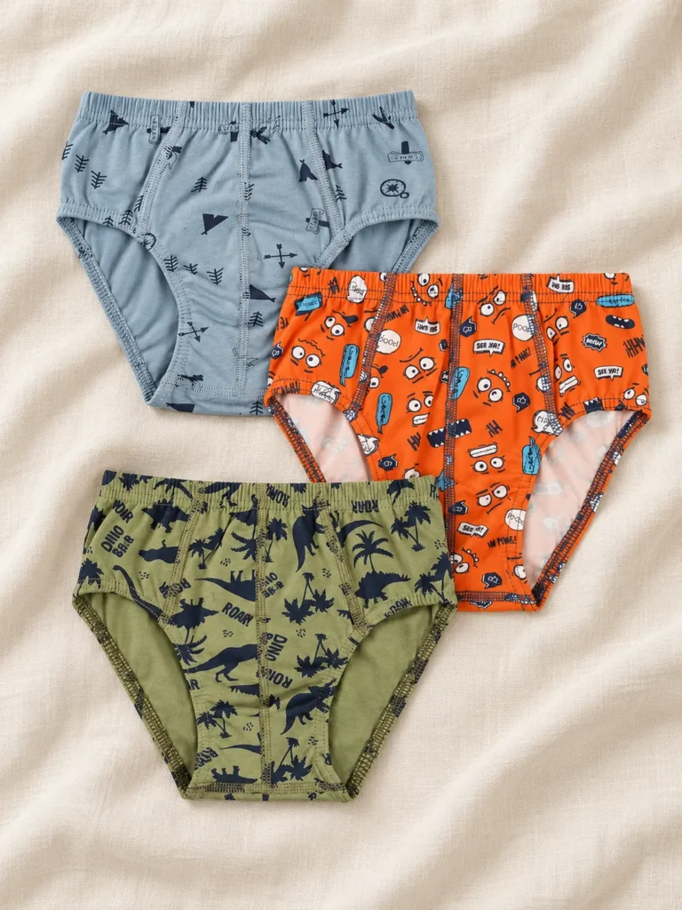 Erkek Çocuk Dinazor Baskılı 3 ' Lü Slip