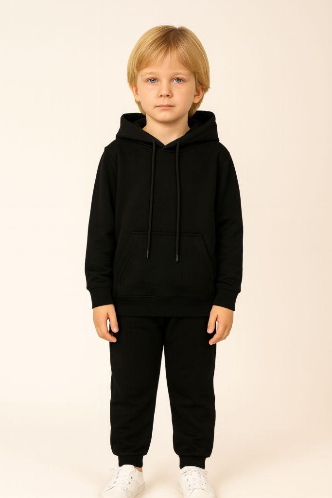 Erkek Çocuk Kapşonlu Kanguru Cepli SweatShirt