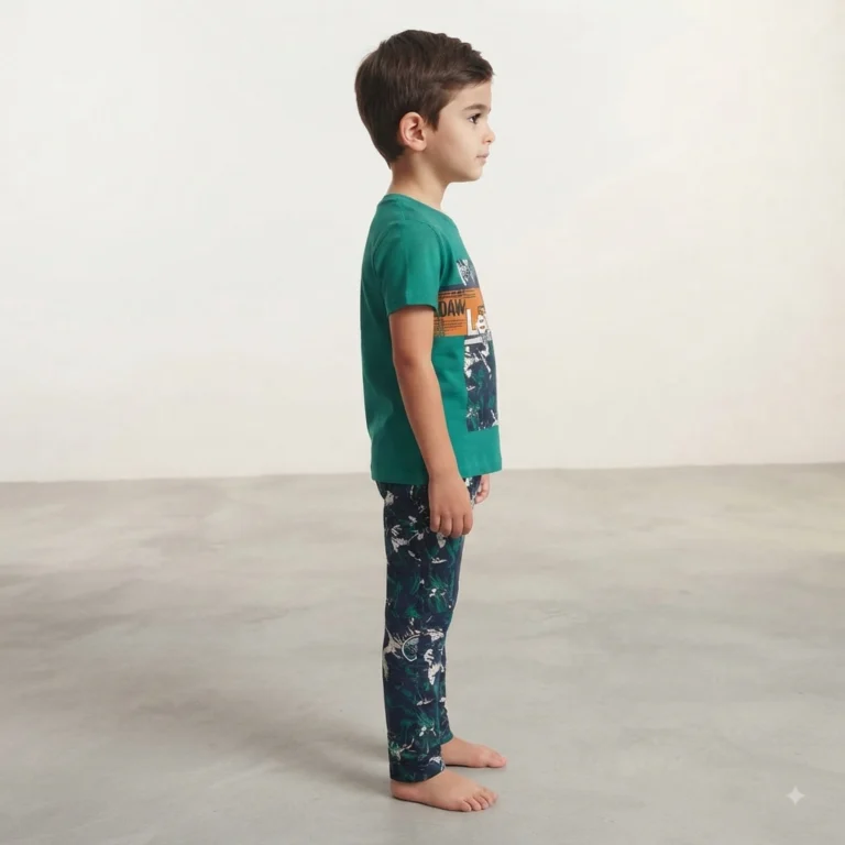 Erkek Çocuk Leader Yazılı Kısa Kollu Pijama Takımı - 3. görsel